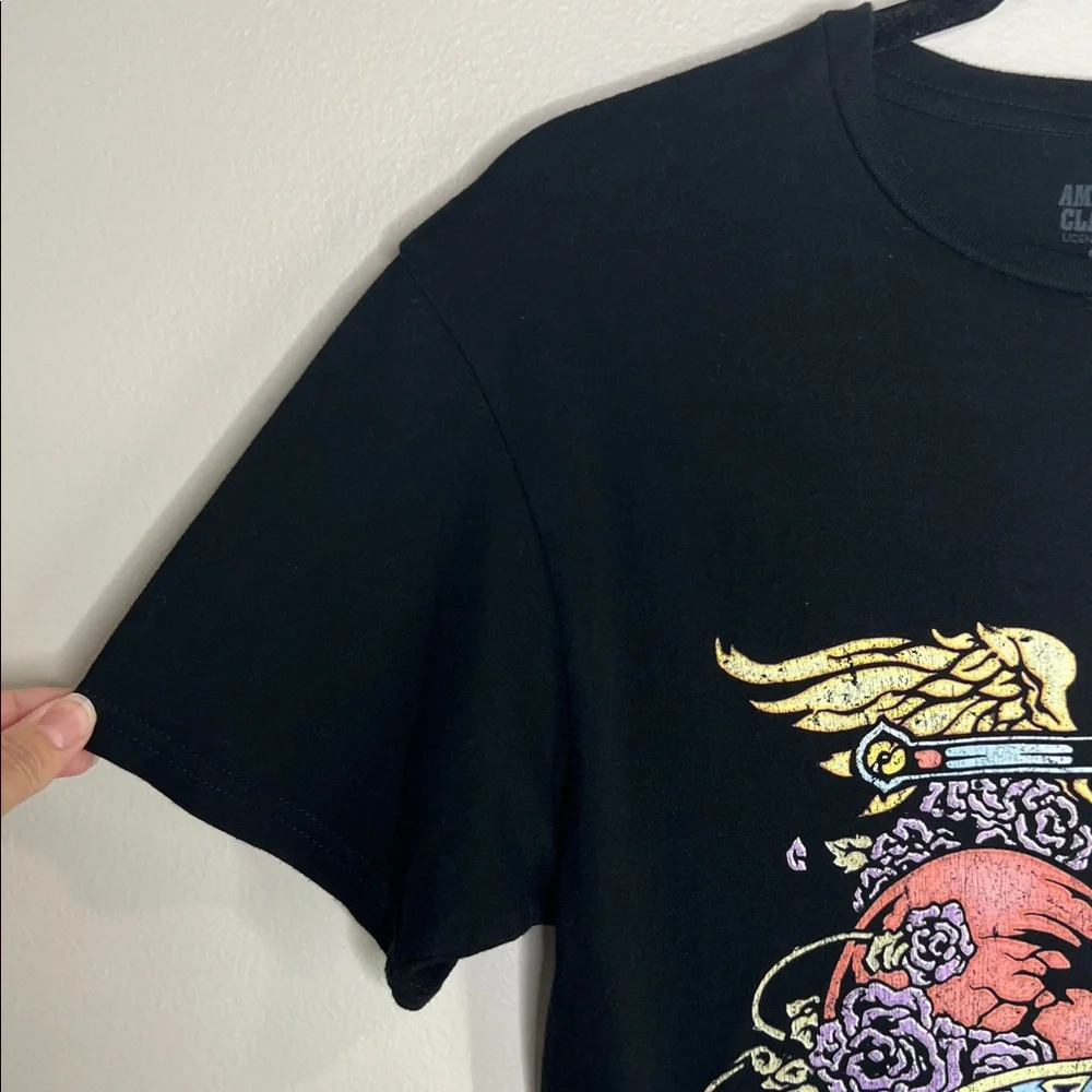 Bon Jovi Heart Dagger 100% Cotton Graphic Print Band Tee in black size Small - Picture 4 of 9